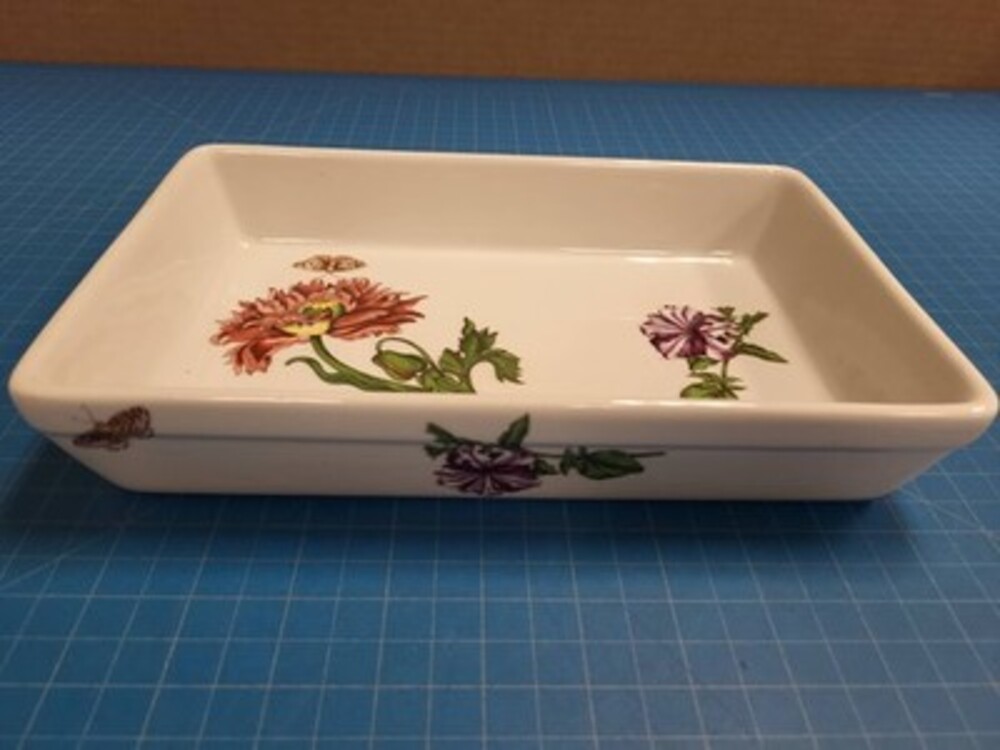 BIA Porcelain Dish Floral Design Serving Tray Decorative Kitchenware Rectangle